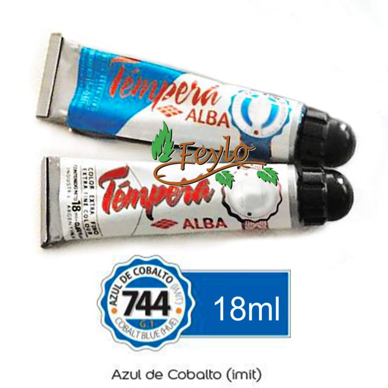 Tempera Prof. Alba  X 18 Ml Azul De Cobalto (imit)