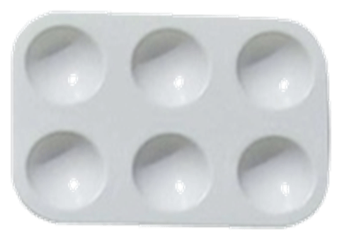 Mezcladora Plastica Rectangular Chica 6 Cavidades 12,5 X 8,5 X 1 Cm