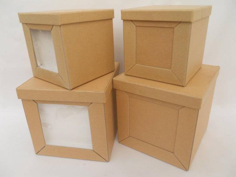 Caja Carton Cubo Chico Liso 12.5x12.5x12.5