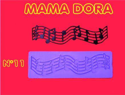 Moldes De Caucho Notas Musicales M. Dora N11
