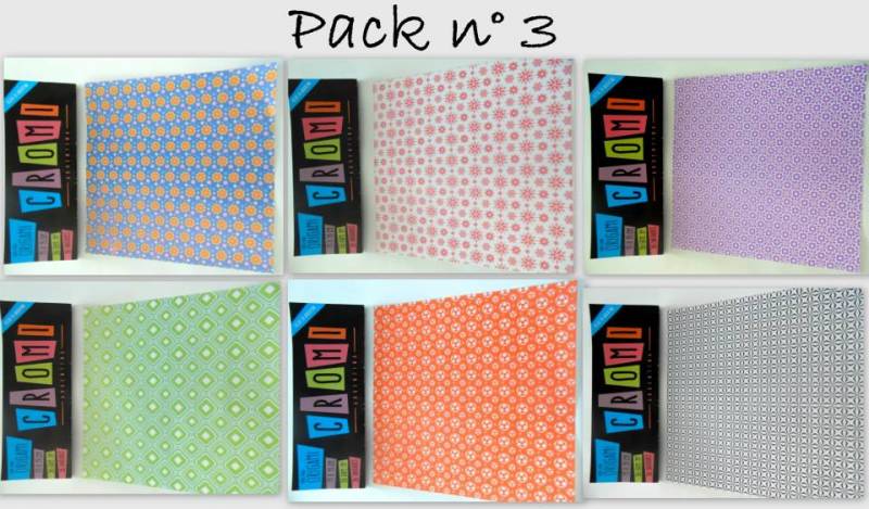 Papel Para Origami 56 Grs 15x15cm X 36 Unid Pack 3