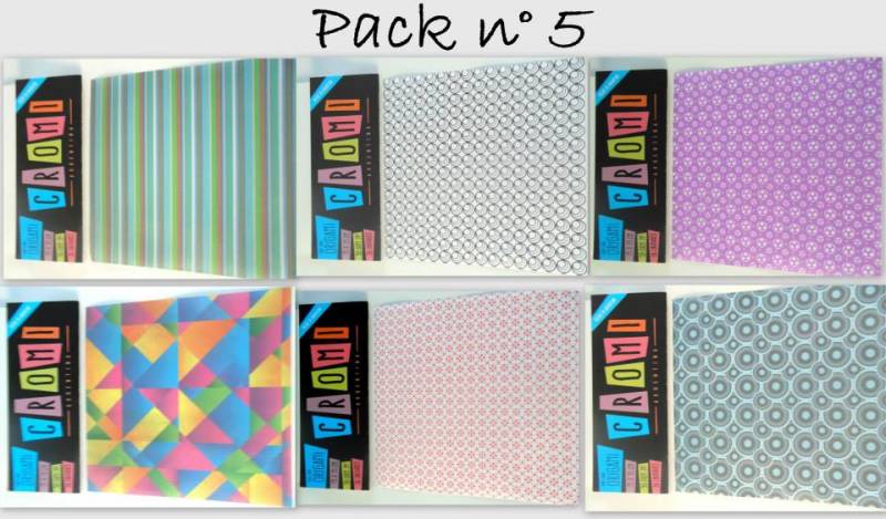 Papel Para Origami 56 Grs 15x15cm X 36 Unid Pack 5