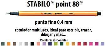 Microfibra Point 88 X 5 Colores Calidos